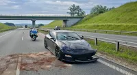 Trasa Kaszubska. Roztrzaskane Porsche jechało bez koła przez 200 metrów!