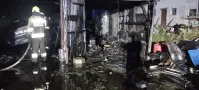 Pożar garażu w Kieleńskiej Hucie.