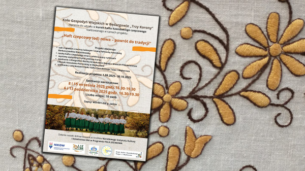 KGW w Będargowie realizuje projekt warsztatów haftu czepcowego.