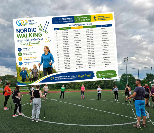 Aktywny poniedziałek! Rusza darmowy Nordic Walking we wszystkich sołectwach Gminy Szemud.