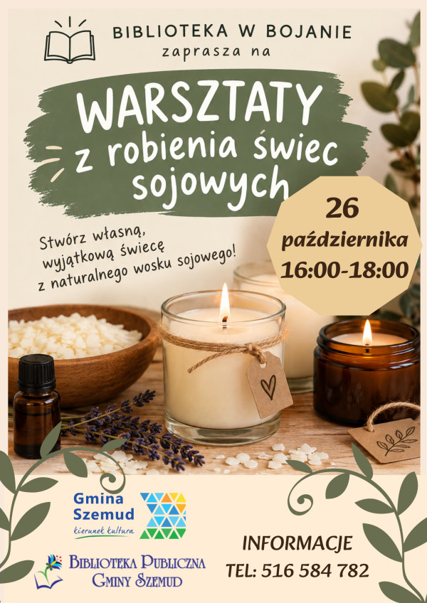 Warsztaty z robienia świec sojowych